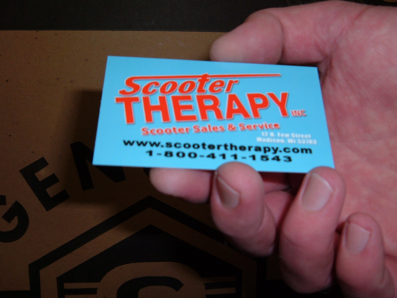 Scooter
                                          Therapy's discount card!